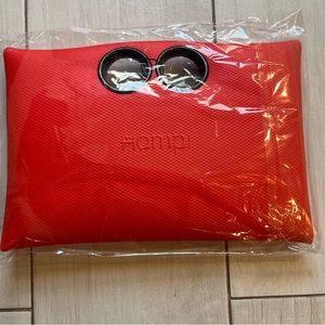 NWT Hampi Handmade Purse Clutch Lightweight 100% Vegan Modern Minimalist Red
